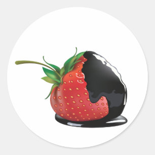 Chocolate Covered Strawberry Classic Round Sticker