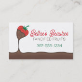 chocolate covered strawberry fruit confections business card (Front)