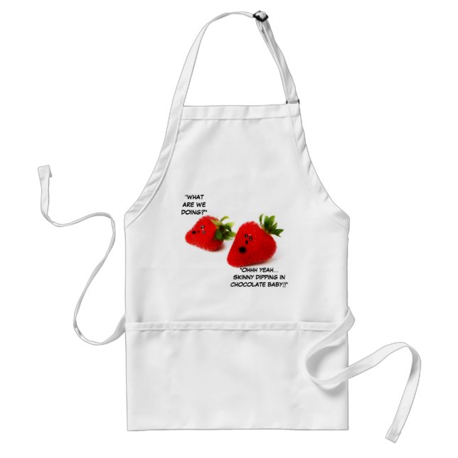Chocolate Covered Strawberry Joke Adult Apron (Front)