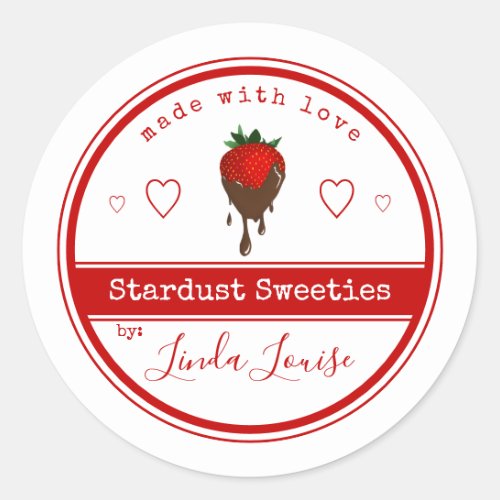 chocolate covered strawberry labels