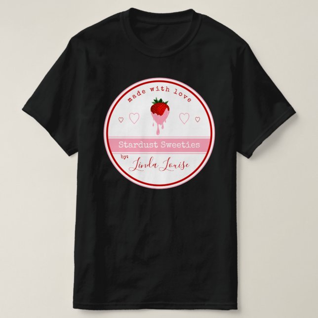 chocolate covered strawberry labels T-Shirt (Design Front)