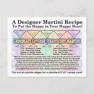 Chocolate Covered Strawberry Martini Recipe Postca Postcard