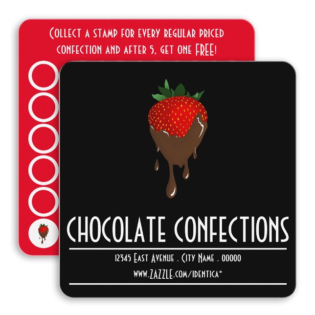 chocolate covered strawberry square stamp card (Creator Uploaded)