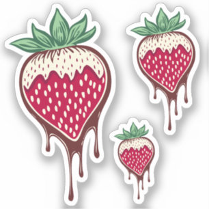 chocolate covered strawberry sticker