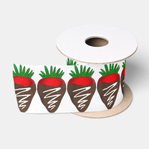 Chocolate Covered Strawberry Strawberries Ribbon