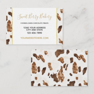 Chocolate Cream Brown Abstract Business Card