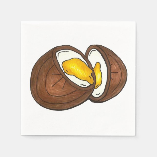 Chocolate Cream Creme Egg Easter Candy Napkins (Front)