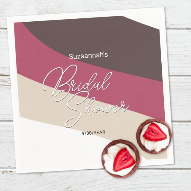 Chocolate Cream Raspberry  Horizontal Streams Napkins (Creator Uploaded)