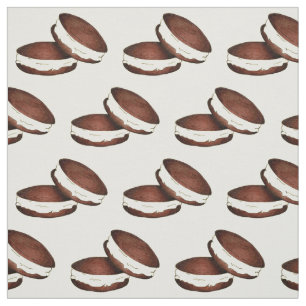 Chocolate Cream Whoopie Pie Pies Junk Food Fabric