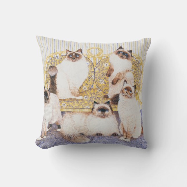 Chocolate creams throw pillow (Front)