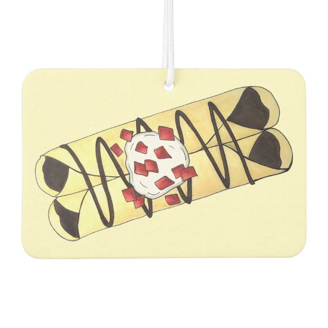Chocolate Crêpe Pancake France French Food Crepes Air Freshener (Front)