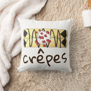 Chocolate Crêpe Pancake France French Food Crepes Throw Pillow