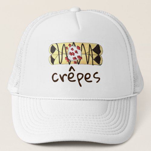 Chocolate Crpe Pancake France French Food Crepes Trucker Hat