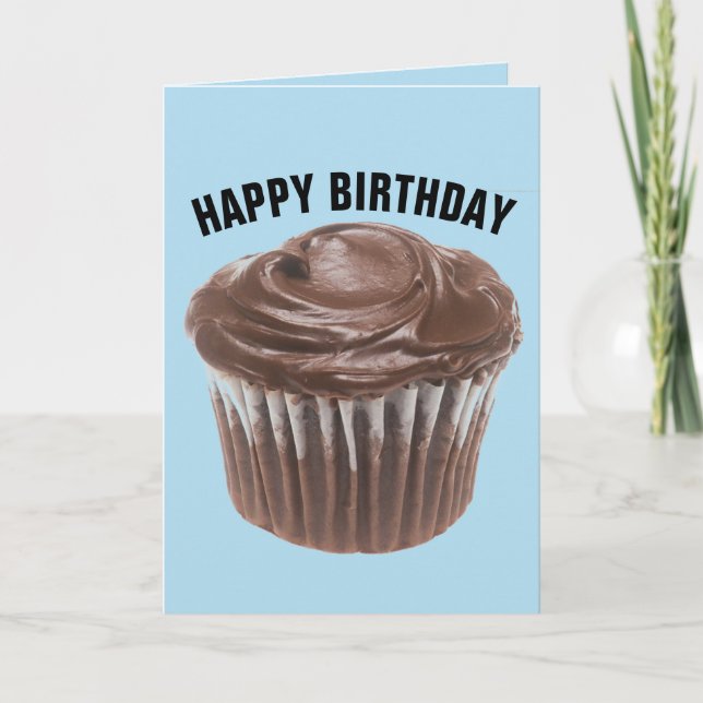 CHOCOLATE CUPCAKE BIRTHDAY CARD (Front)