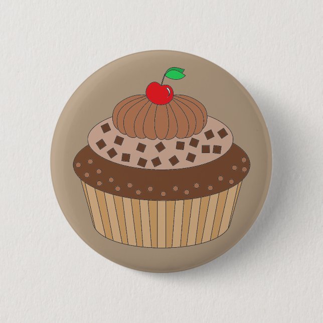 Chocolate Cupcake Button (Front)