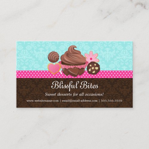 Chocolate Cupcake Cake Pops Cookies Desserts Business Card