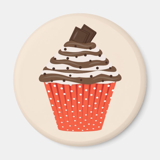 Chocolate Cupcake Magnet (Front)