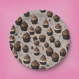 Chocolate Cupcake  Paper Plates