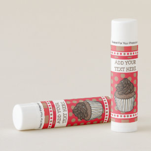 Chocolate Cupcake Party Favor Thank You Gift   Lip Balm