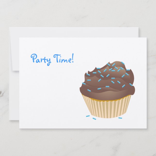 Chocolate Cupcake Party Invitation (Front)
