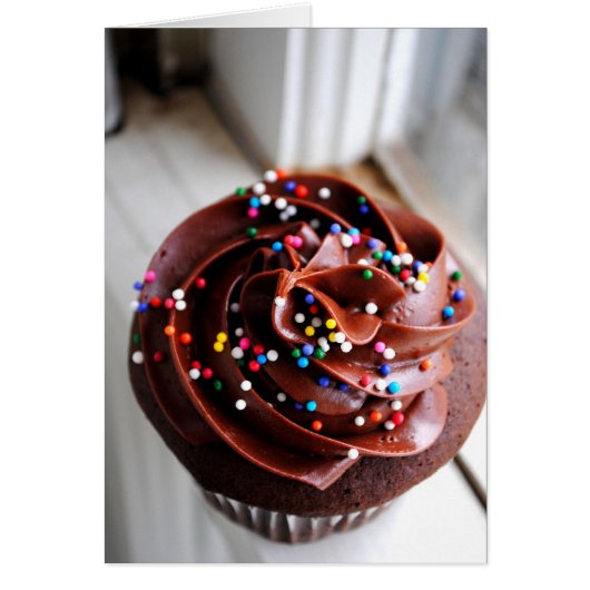Chocolate Cupcake Photograph Card (Front)