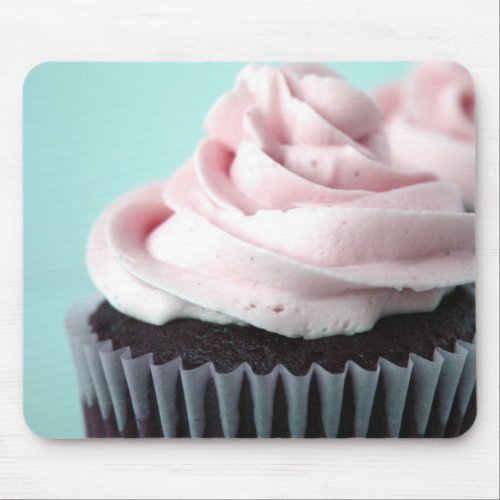 Chocolate Cupcake Pink Vanilla Frosting Mouse Pad