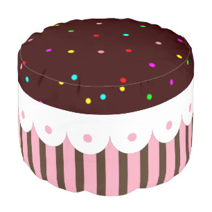 Chocolate Cupcake Pouf Ottoman Footstool Kids