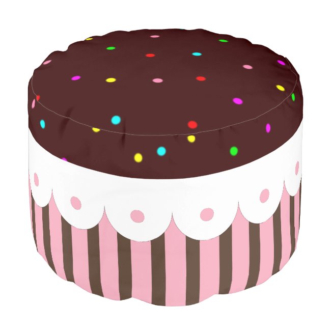 Chocolate Cupcake Pouf Ottoman Footstool Kids