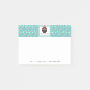 Chocolate Cupcake Sprinkles Bakery Cake Logo Post-it Notes