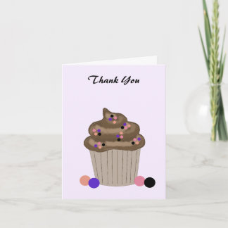 Chocolate Cupcake Thank You Card