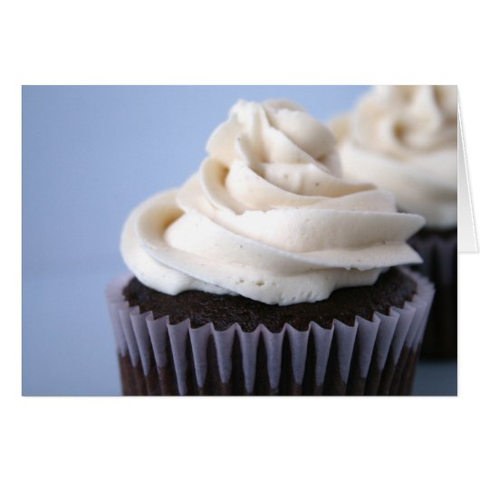 Chocolate Cupcake Vanilla Frosting Cards (Front Horizontal)