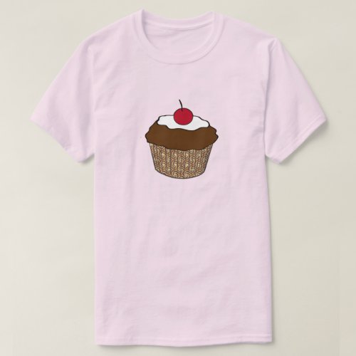 Chocolate Cupcake with a Cherry T_Shirt