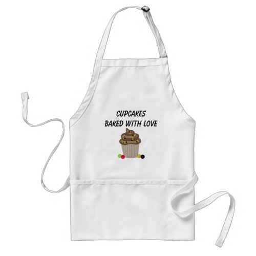 Chocolate Cupcake With Saying Adult Apron