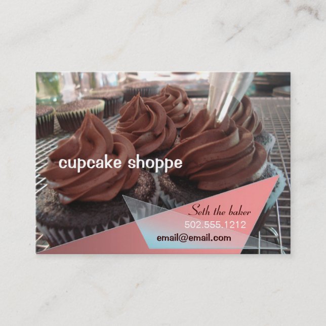 chocolate cupcakes business card (Front)