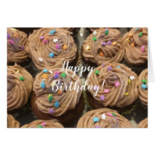 Chocolate Cupcakes For Your Birthday Cards (Front Horizontal)