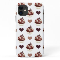 chocolate cupcakes pattern iPhone 11 case