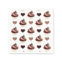chocolate cupcakes pattern paper napkins