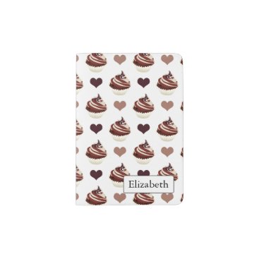 chocolate cupcakes pattern passport holder