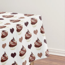 chocolate cupcakes pattern tablecloth