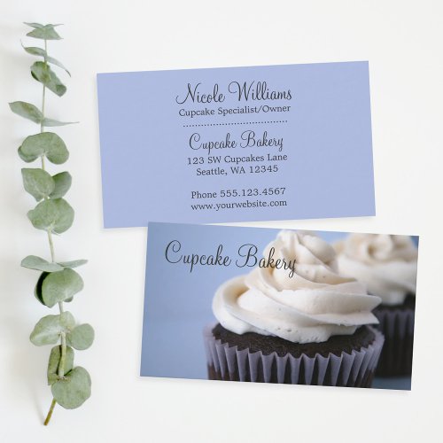 Chocolate Cupcakes Vanilla Frosting Business Cards