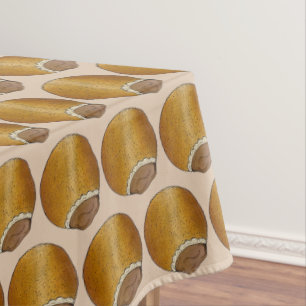 Chocolate Custard Cream Filled Donut Doughnut Tablecloth