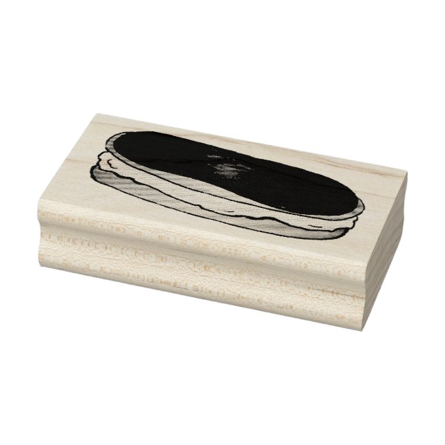 Chocolate Custard Eclair French Pastry Stamp (Stamp)