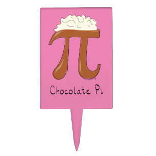 Chocolate Cute Math Pi Day Pie Decor Cake Topper
