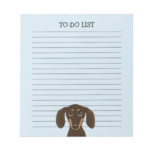 Chocolate Dachshund Cute Wiener Dog Lovers Lined Notepad