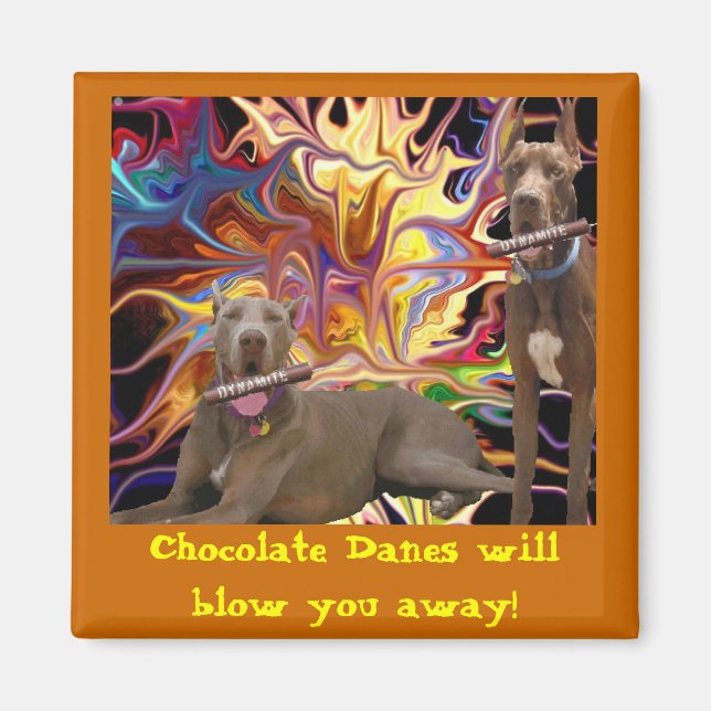 Chocolate Dane Blast Magnet (Front)