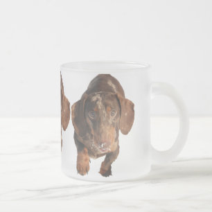 Chocolate Dapple Dachshund Frosted Mug