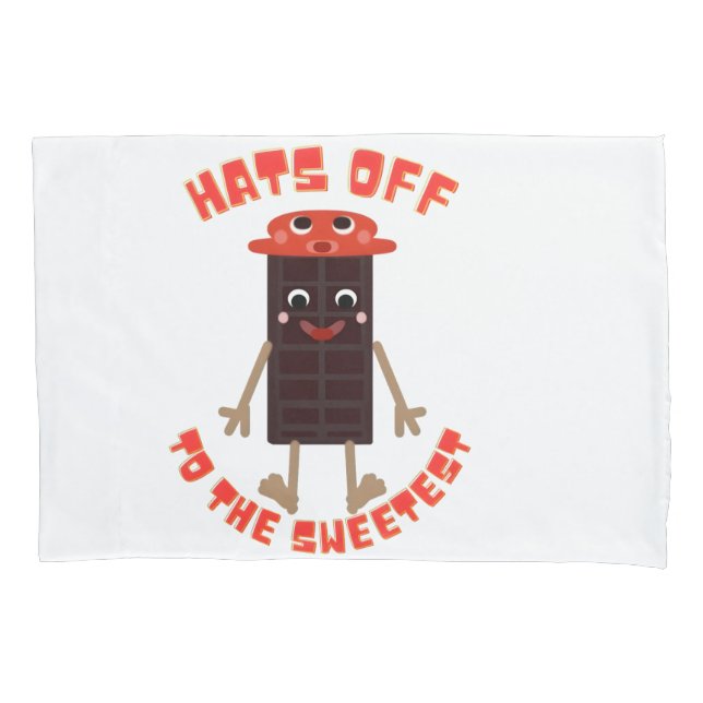 Chocolate day design  pillow case (Front)