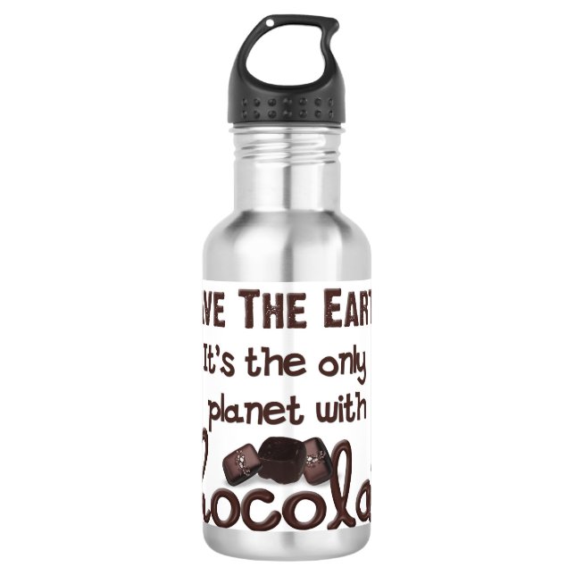 Chocolate Delight Stainless Steel Water Bottle (Front)