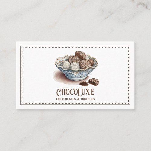 Chocolate Dessert Caterer Chocolatier Business Card