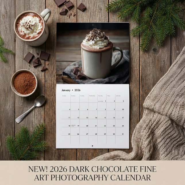 Chocolate Dessert Lover Cozy Fine Art 2026 Calendar (Creator Uploaded)